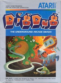 Dig Dug Atari 5200 US box art